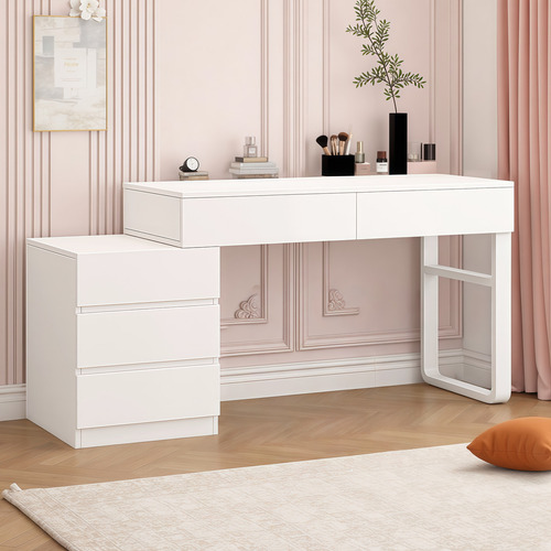 Escritorio De Sencillo Multifuncional Mesa Ordenador Estudio Blanco