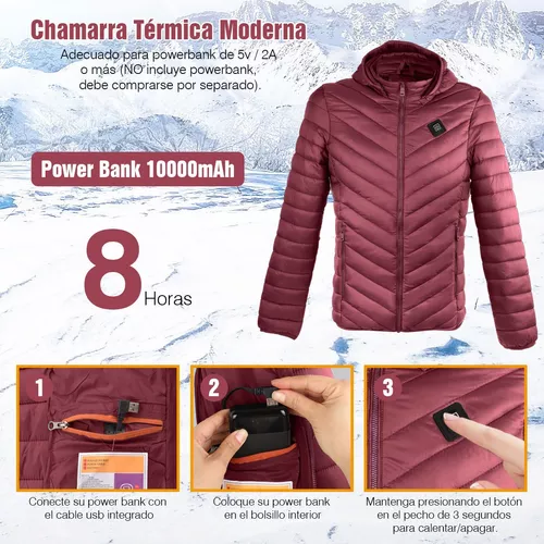 Abrigos calefactables – Chaqueta térmica de 11 áreas, chaqueta de  calefacción eléctrica USB para exteriores, chaqueta térmica de algodón  calefactable