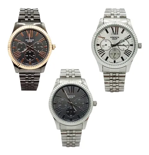 Reloj Hombre Knock Out 2445 Malla Metal Garant a Oficial