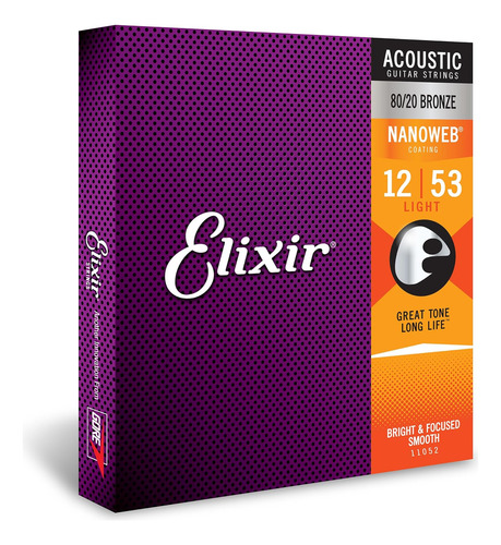 Cuerdas Elixir, Cuerdas Para Guitarra Acustica, 80/20 Bro...