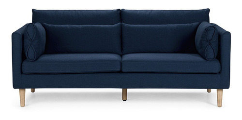 Imagen 3 de 8 de Rosen Sofá Vesterbro 2 Cuerpos Tela Azul