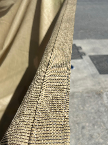 Malla Sombra 5x7 Reforzada Lista Para Colocar Raschel 90% Beige