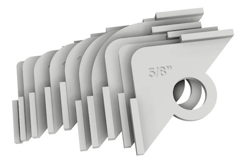 Plantilla Curva Fresadora Router Kit X10 Diferentes Medidas
