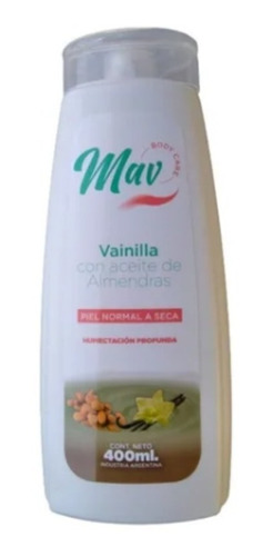  Crema Corporal Con Aceite De Almendras Y Vainilla Mav 400ml