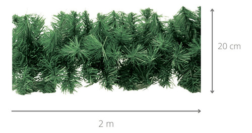 Festao Aramado 20 Cm X 2m 120 Galhos Enfeite Natal Decoracao