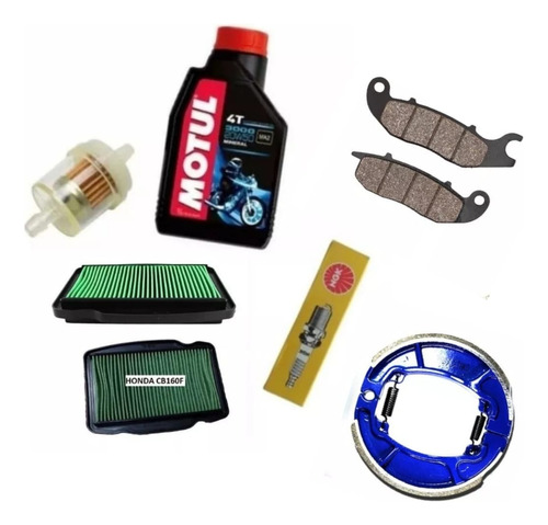 Kit Servicio Afinación Cb160f Honda Completo 