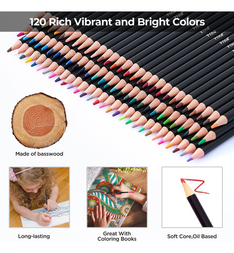 Juego De Lápices De Colores 120 Colores Para Dibujar Y Color