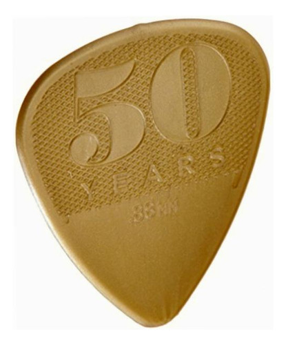 Dunlop 442p.88 50th Anniversary Nylon Pick, Gold, .88mm