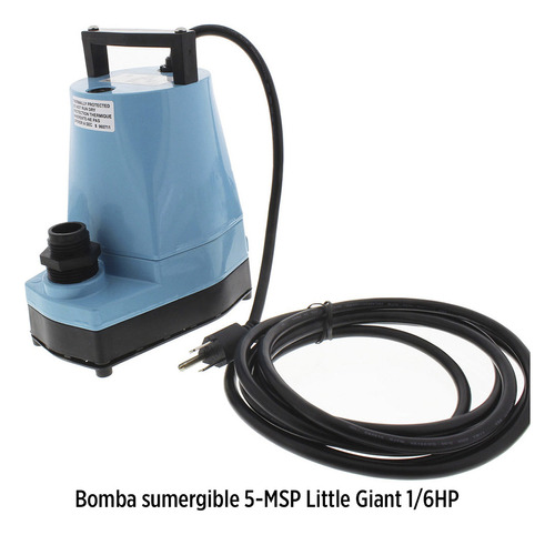 Bomba Sumergible Para Fuente 25gpm Little Giant 1/6hp 115v