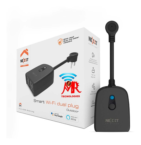 Enchufe Inteligente Dual Con Wi-fi Para Exteriores Nhp-o610