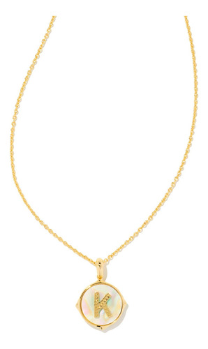 Kendra Scott Letra K Collar Con Colgante Reversible De Disco