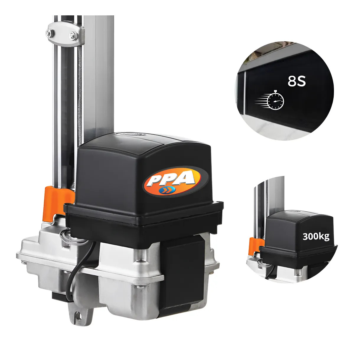 Motor Basculante Ppa Bv Home Legero 300kg 1/4hp 8s Preto