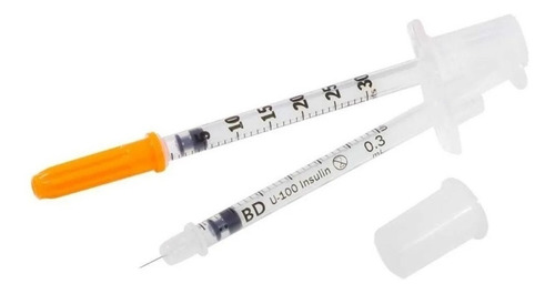 Imagen 4 de 7 de Bd Ultra Fine Jeringa De Insulina 0.3ml Aguja 31 G 6mm 100u