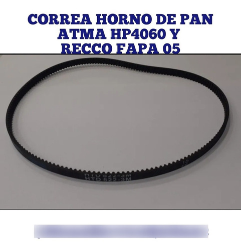 Correa Horno Pan Atma Hp4060 Y Recco Fapa05 522-3m Repuesto