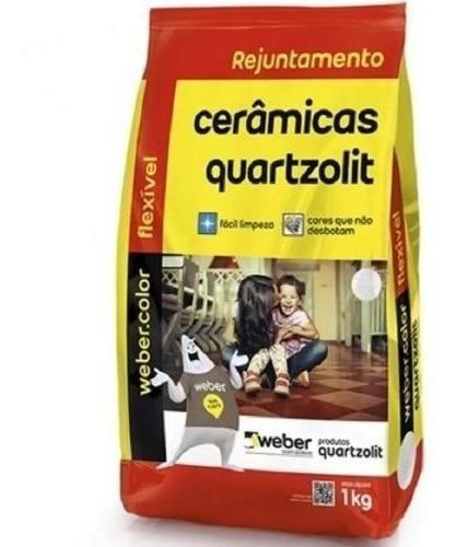 Rejunte Cerâmica Flexível 1kg Quartzolit Marrom Café