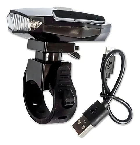 Luz Delantera Bicicleta Bigger Bernard Recarga Usb - Racer Color Negro