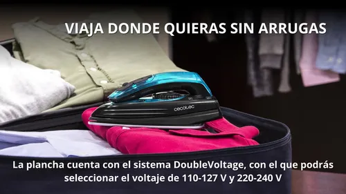 Plancha De Viaje De 1200 W, Vapor Continuo. Cecotec