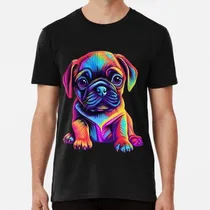 Comprar Remera Cachorro Pug Colorido 03 Algodon Premium