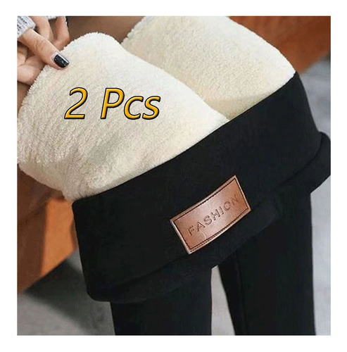Kit De 2 Pantalones Térmicos De Felpa Gruesa Para Nieve Con 