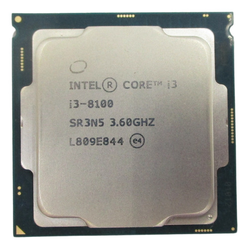 Procesador Intel I3-8100 Sr3n5 3.60ghz L809e844 14nm 64gb