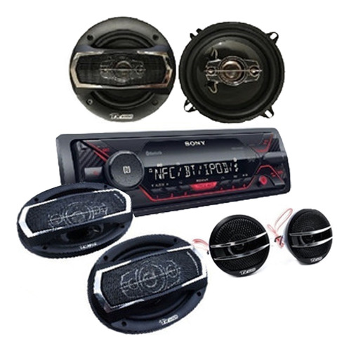 Combo Radio Sony Dsx-a410 Bt + 6x9 + Tx 5 + Tw Regalo C/env