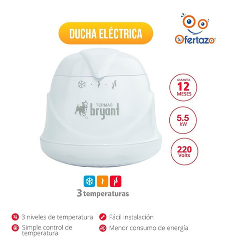 Ducha Eléctrica Bryant 5500 Watts