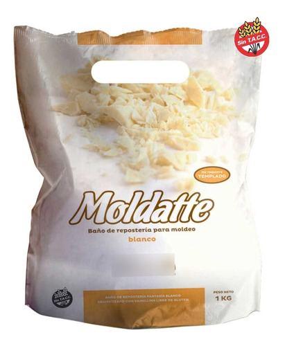 Chocolate Moldatte Blanco X1kg X 1 - Cotillón Waf