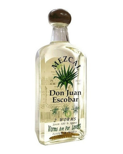 Mezcal Tequila Don Juan Escobar 2 Worms 750ml