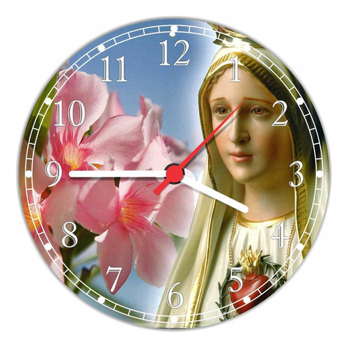 Relógio Parede Maria Jesus Cristo Versículos Bíblia Quartz