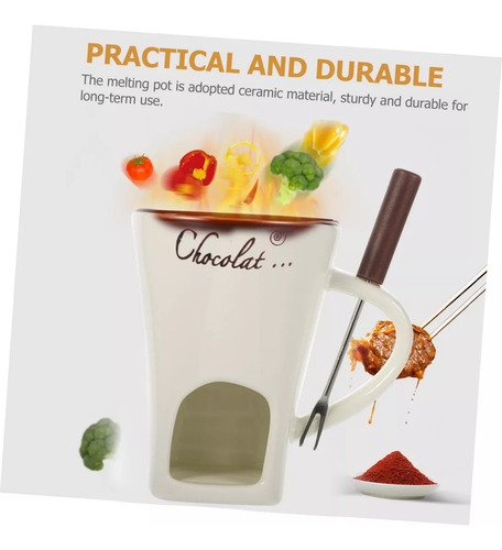 Juego De Tazón De Fondue De Para Derretir Chocolate