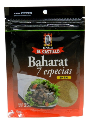 El Castillo Condimento Baharat 7 Especias X25 Gr. 