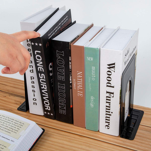 Set De 5pares De Soportes Para Libros Organizador De Estante