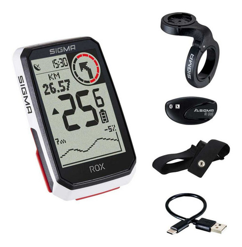 Sigma Ciclocomputador Rox 4.0 Gps Con Banda De Hr Bicicleta