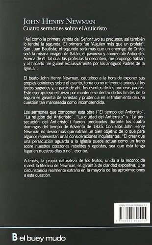 Libro - Cuatro Sermones Sobre El Anticristo - J Henry Newman