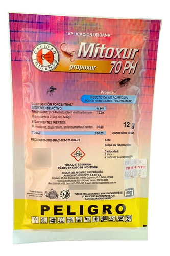 Mitoxur 70ph Tridente 12gr Insecticida