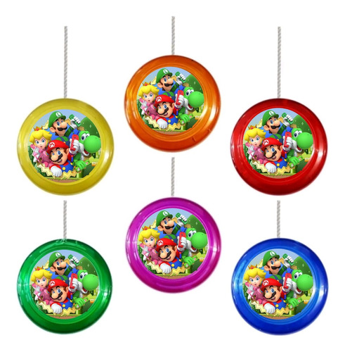 X10 Yoyo Personalizados Souvenirs Sorpresitas Mario Bros