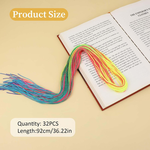 32pcs Colorful Hair Wrap String For Braids Gradient Color...