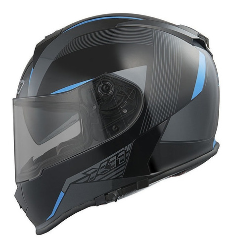 Capacete X11 Revo Oculos Interno Todas Cores Viseira Solar Cor Azul Tamanho do capacete 64