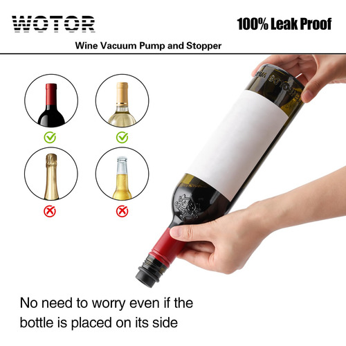 Bomba De Vacío Con 20 Tapones Para Vino Reutilizables