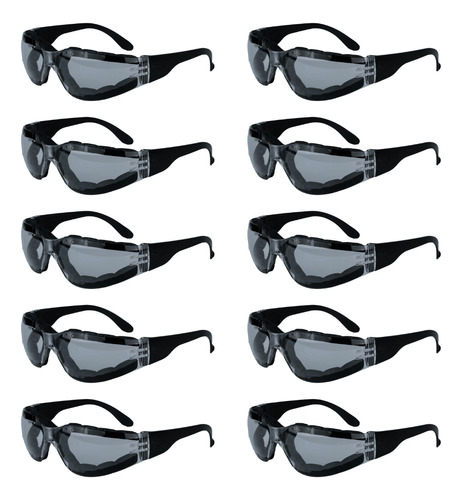 Kit 10 Óculos Proteção Segurança Epi Anti Embaçante Trabalho