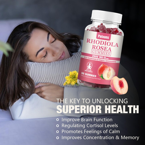 Patxans Gomitas Rhodiola Rosea 2000mg 120 Tabletas Pack 2