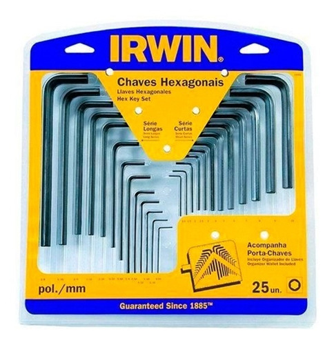 Juego de llaves Allen de 1,5 a 10 mm y 0,50 a 3/8, 25 piezas Irwin