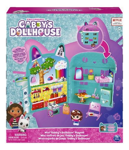 Gabbys Dollhouse Mini Casa Muñecas Playset Con Muñeca Gabby