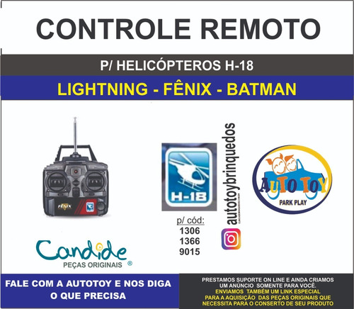 Lightning 1366 E Fênix 1306 - H-18  - Controle Remoto