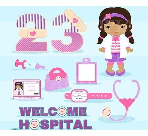 Kit Imprimible Doctora Juguetes Imagenes Clipart Cod956