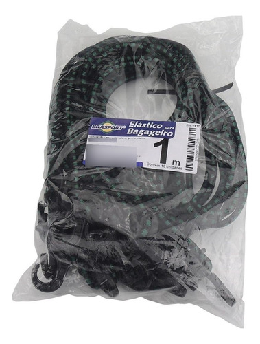 Elastico Para Bagageiro Brasfort 1,00m Garra Pvc  7617 C/10 