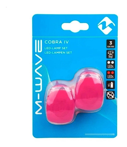 Imagen 2 de 2 de Luz De Bicicleta Mini Led Silicona 35mm M-wave Ciclismo