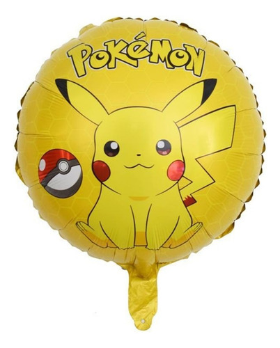 Globo Pikachu Pokémon Decoración De Cumpleaños