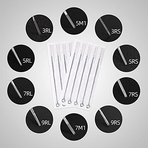 Juego De Agujas Y Puntas Para Tatuajes, 100 Piezas De Agujas