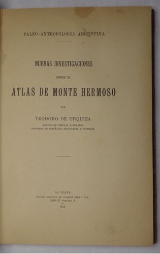 Nuevas Investigaciones Sobre Atlas De Monte Hermoso Urquiza